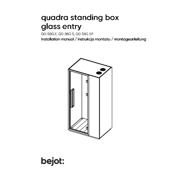 quadra standing box - installation manual